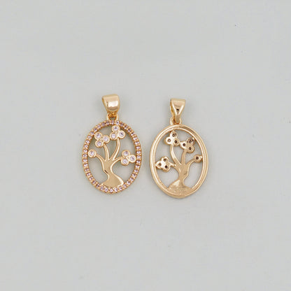 Gold tree of Life Charms,18K Gold Filled tree of Life Pendant,Silver tree of Life Charm Bracelet Necklace for DIY Jewelry Making Supply