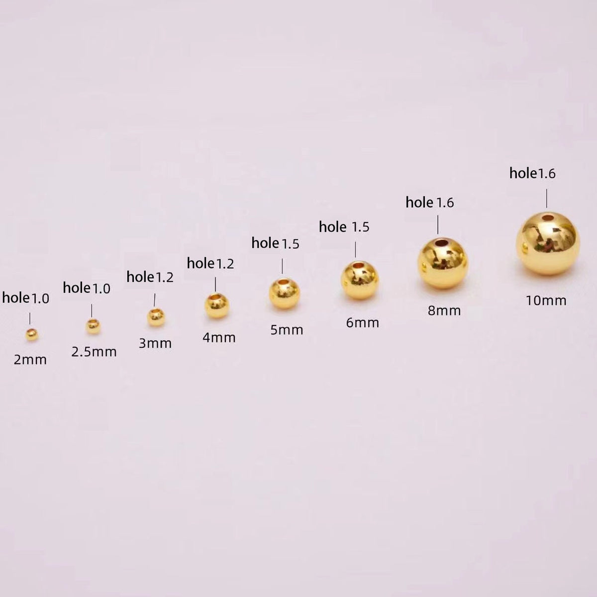 Round Round Beads 2 mm, 3 mm for Jewelry Making