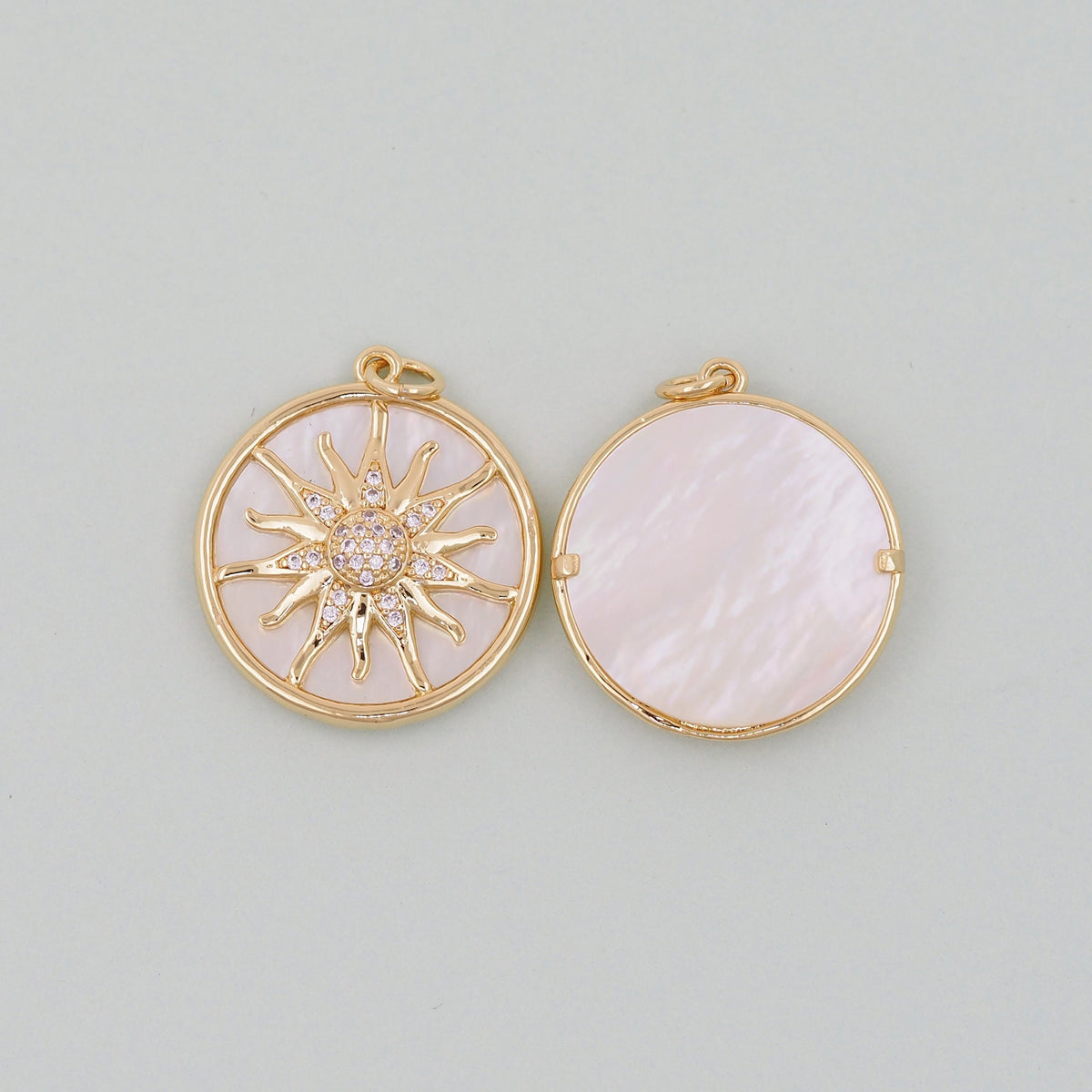 18K Gold Filled Sun Charm Pendant for Jewelry Making