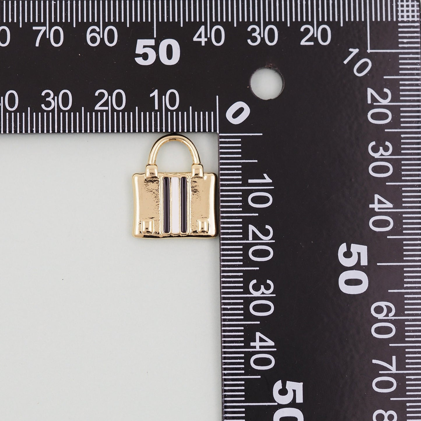 Gold handbag Charms,18K Gold Filled handbag Pendant,cute enamel Charm Bracelet Necklace for DIY Jewelry Making Supply
