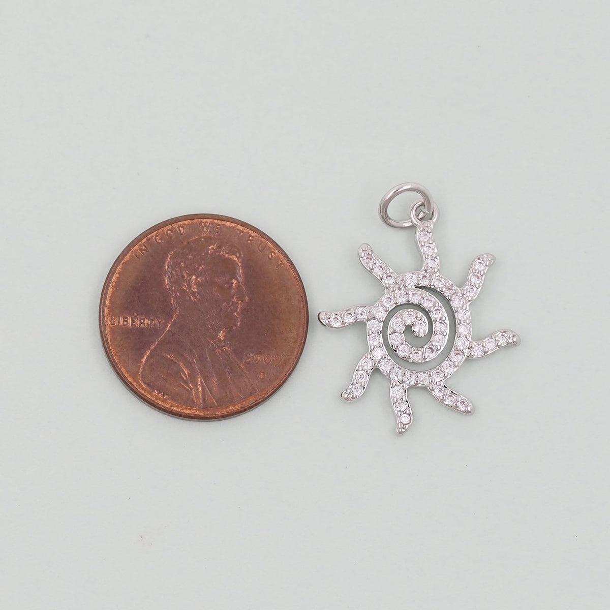 18K Gold Filled Sun Charm Pendant for Jewelry Making