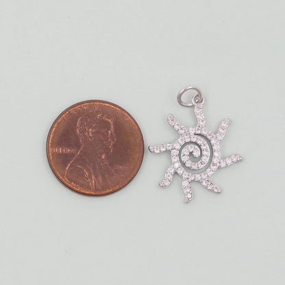 18K Gold Filled Sun Charm Pendant for Jewelry Making