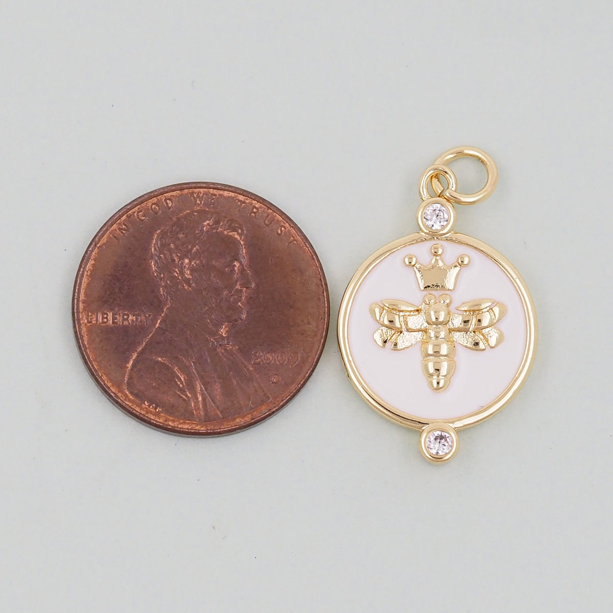Gold Bee Charms,18K Gold Filled Bee Pendant,Bee Charm Bracelet Necklace for DIY Jewelry Making Supply