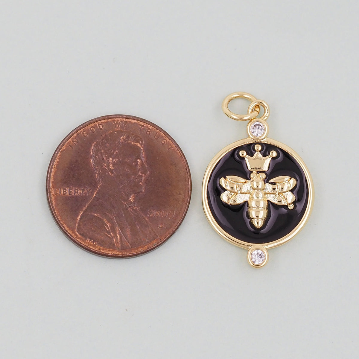 Gold Bee Charms,18K Gold Filled Bee Pendant,Bee Charm Bracelet Necklace for DIY Jewelry Making Supply