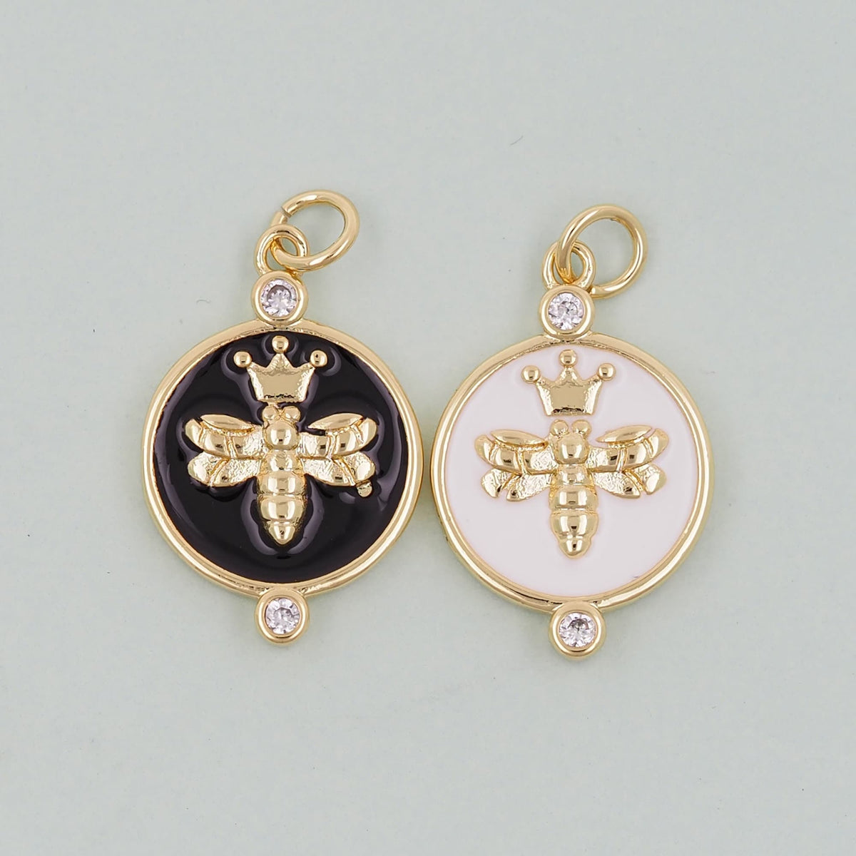 Gold Bee Charms,18K Gold Filled Bee Pendant,Bee Charm Bracelet Necklace for DIY Jewelry Making Supply