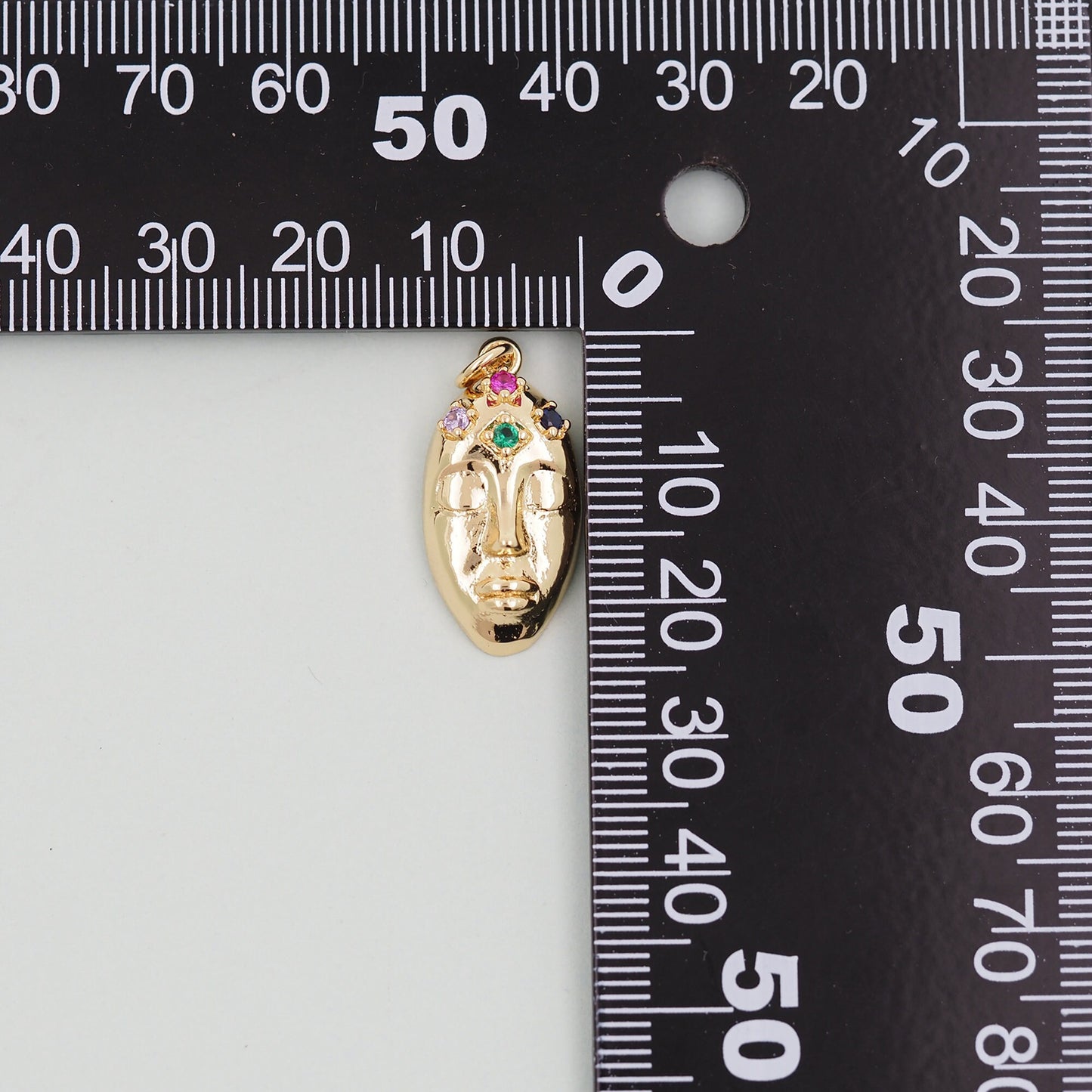 Gold mask Charms,18K Gold Filled Mask Pendant,Mask  Charm Bracelet Necklace for DIY Jewelry Making Supply