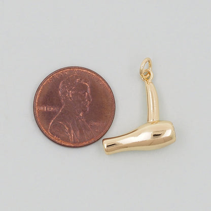 Gold hair dryer Charms,18K Gold Filled hair dryer Pendant,hair dryer Charm Bracelet Necklace for DIY Jewelry Making Supply