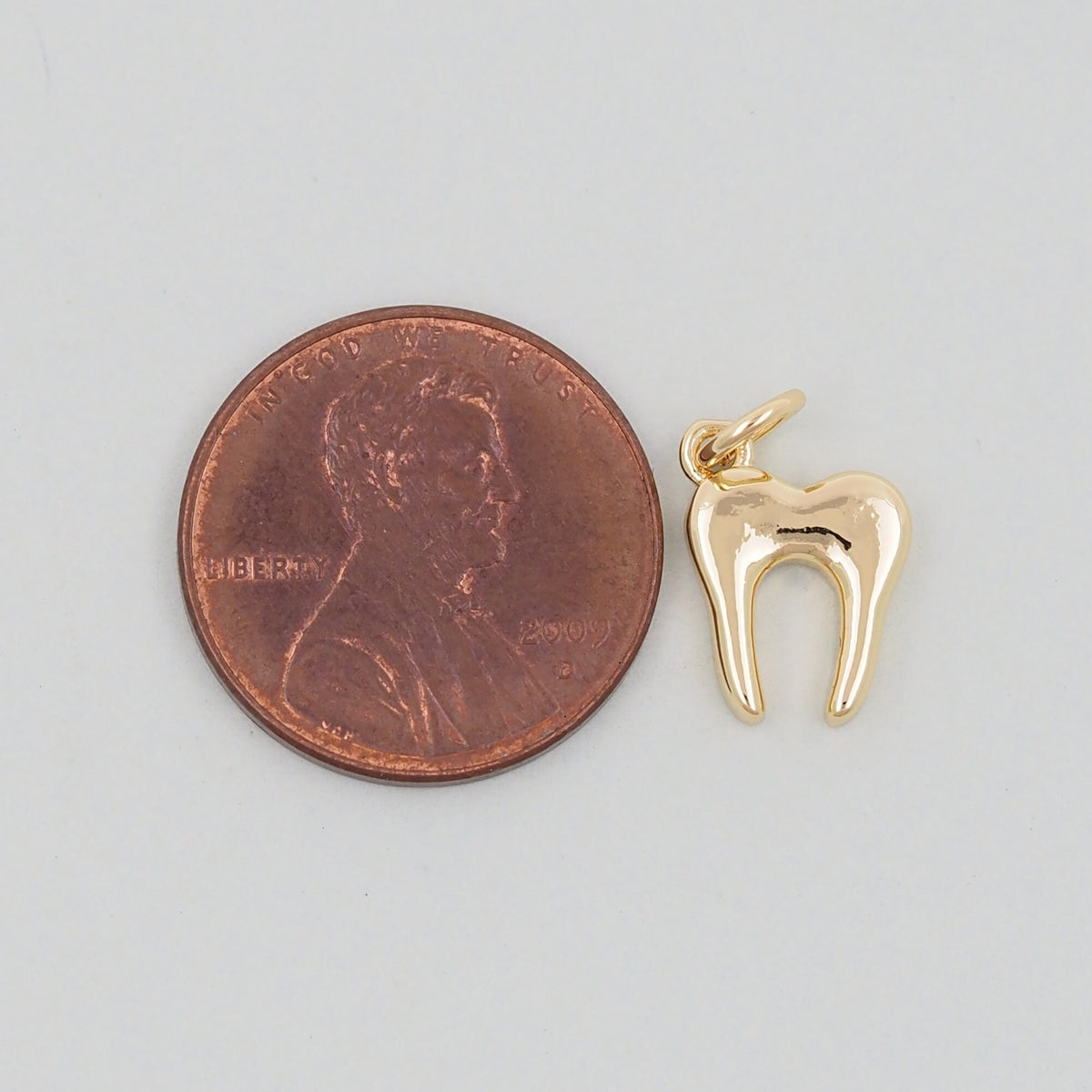 Gold Teeth Charms,18K Gold Filled Teeth Pendant,Teeth Charm Bracelet Necklace for DIY Jewelry Making Supply