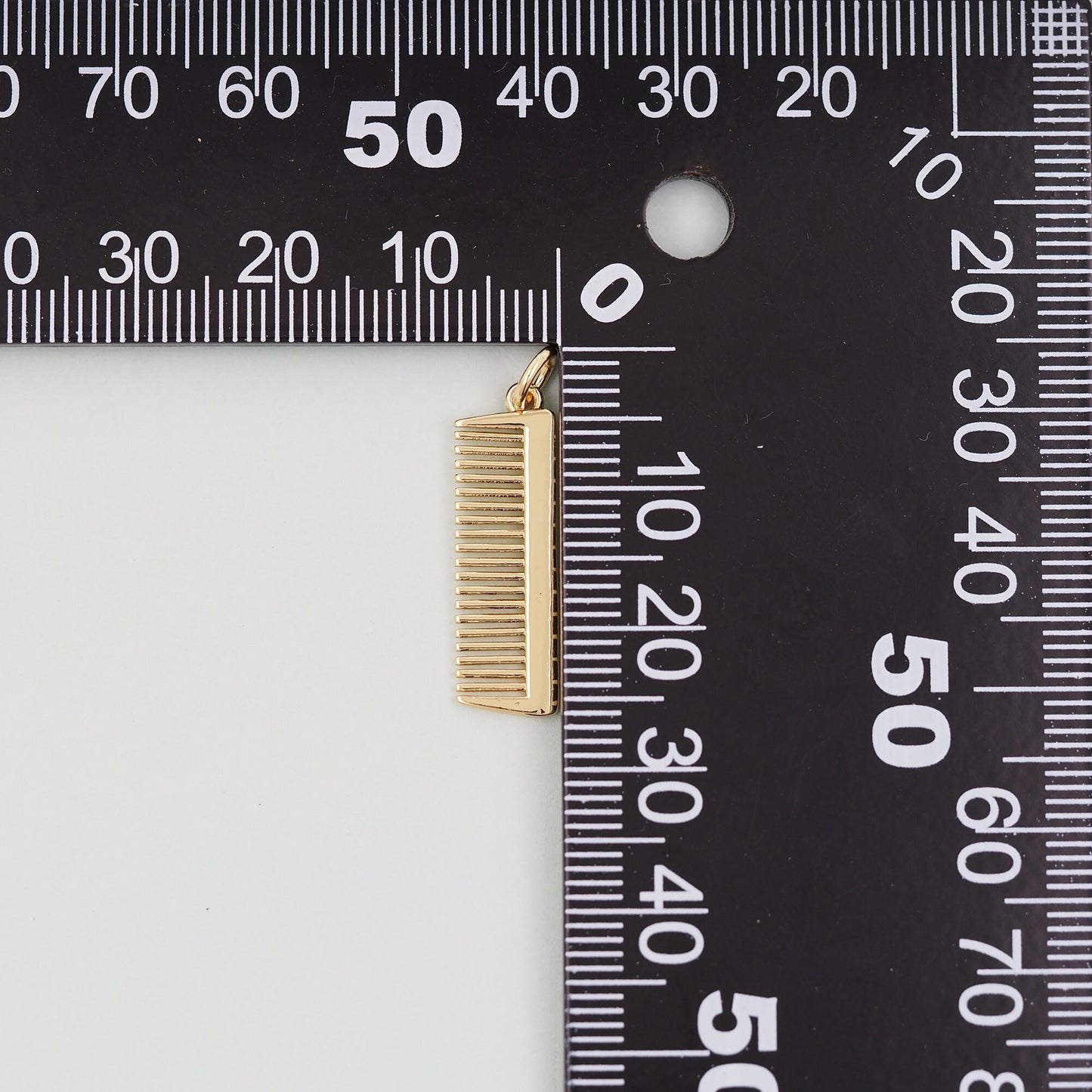 Gold Comb Charms,18K Gold Filled Comb Pendant,Comb Charm Bracelet Necklace for DIY Jewelry Making Supply