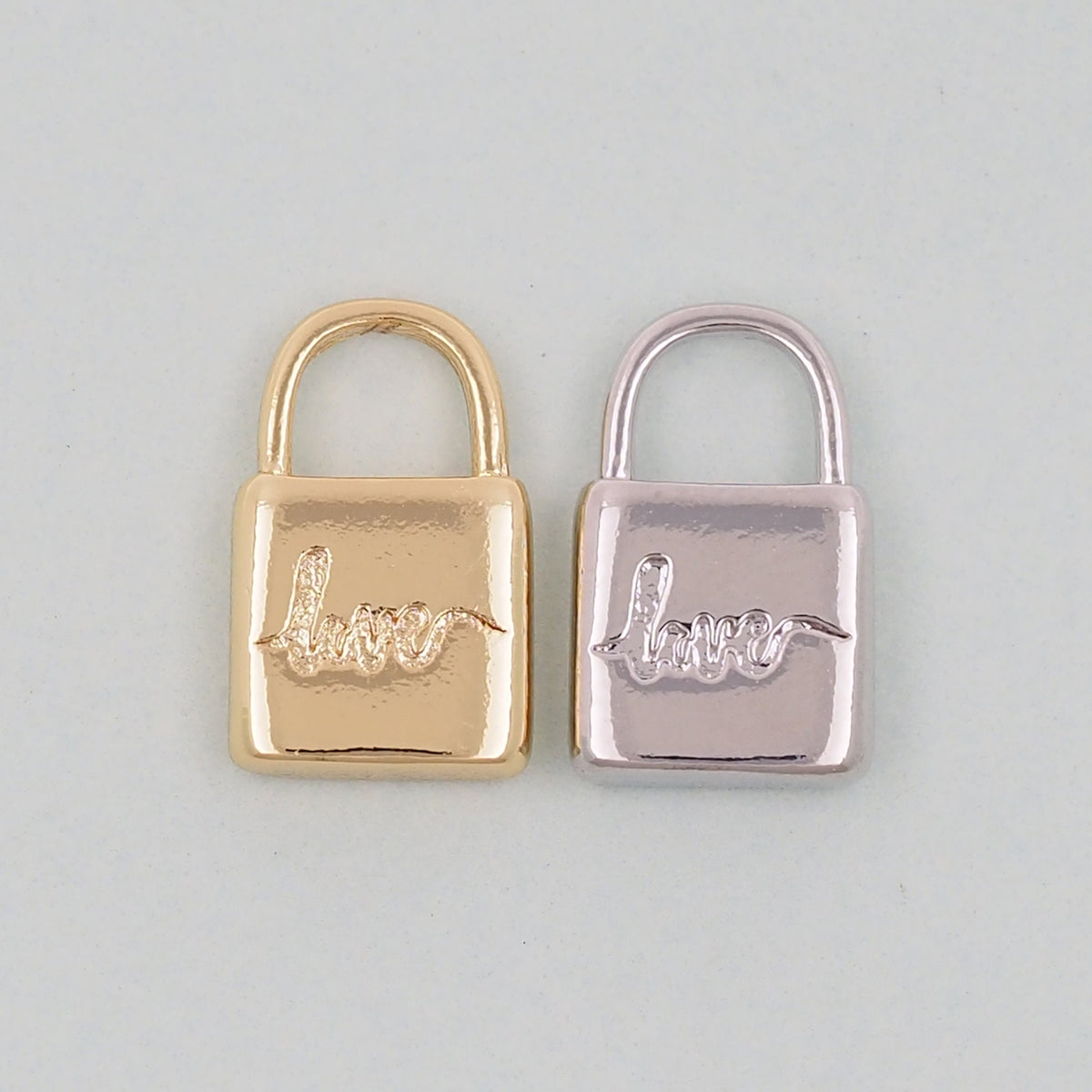 Gold Key Lock Charms,18K Gold Filled Key Pendant,Lock Charm Bracelet Necklace for DIY Jewelry Making Supply