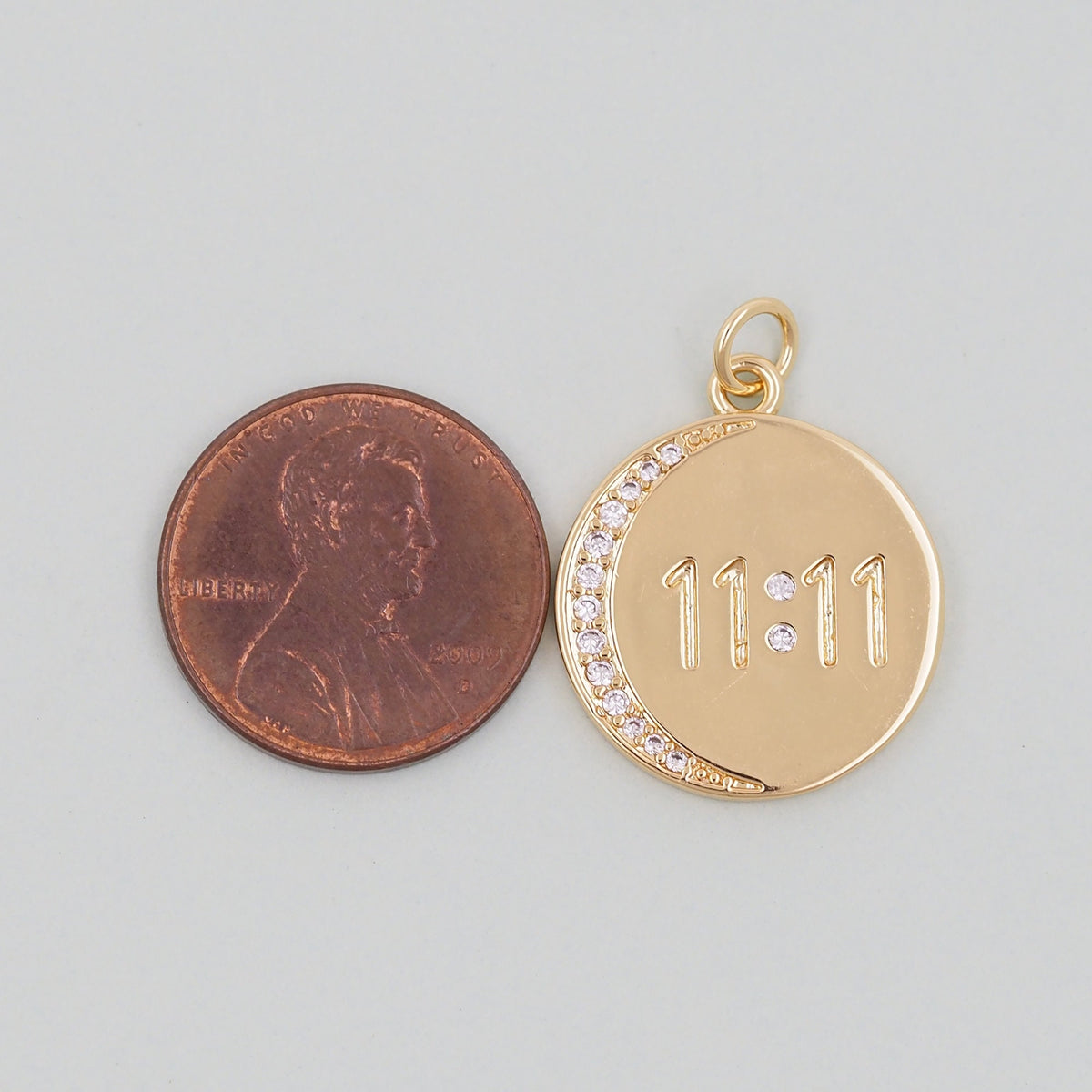 Gold 11:11 Charms,18K Gold Filled angel numbers Pendant,angel numbers Charm Bracelet Necklace for DIY Jewelry Making Supply