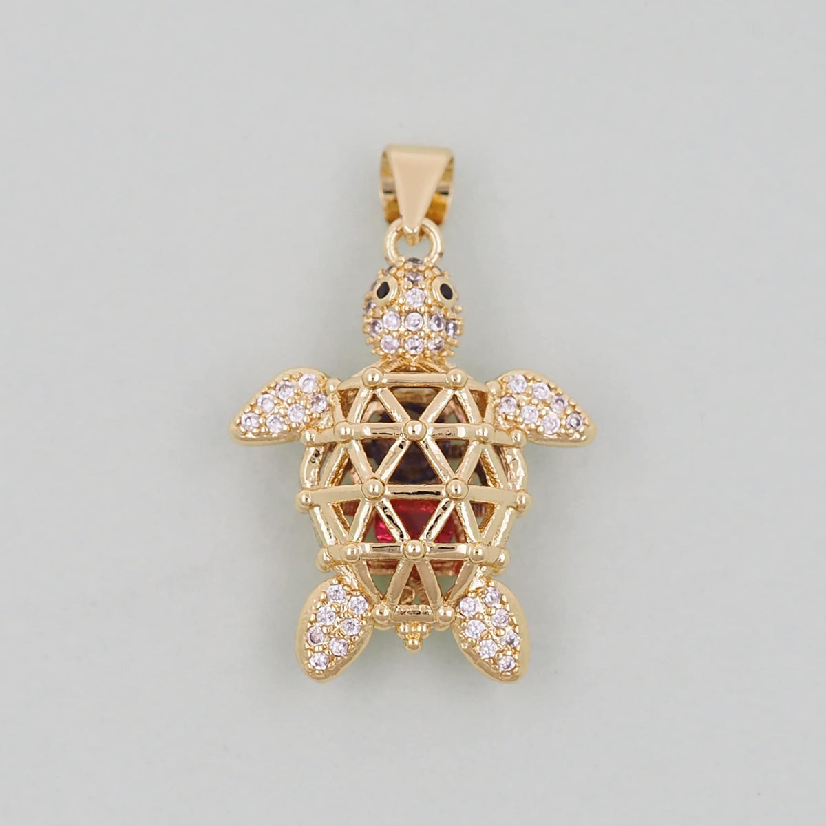 Gold turtle Charms,18K Gold Filled turtle Pendant,turtle Charm Bracelet Necklace for DIY Jewelry Making Supply