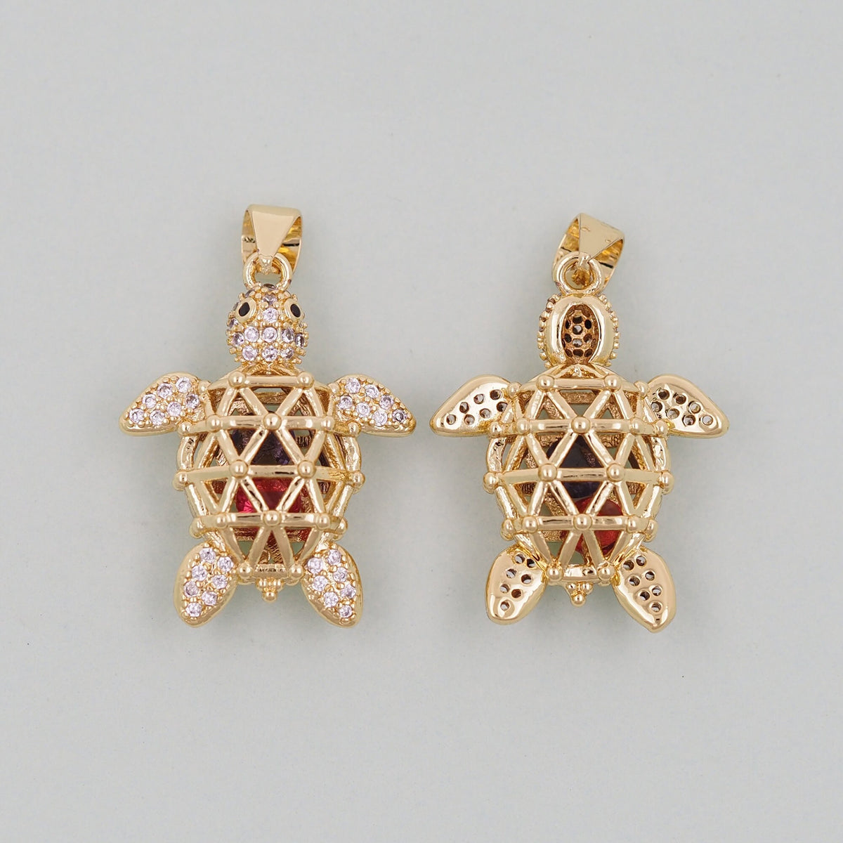 Gold turtle Charms,18K Gold Filled turtle Pendant,turtle Charm Bracelet Necklace for DIY Jewelry Making Supply