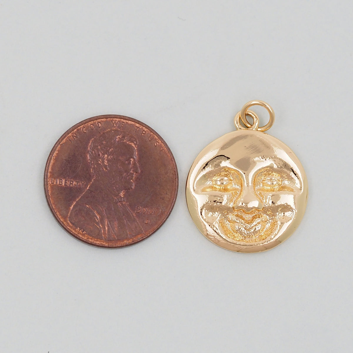 18K Gold Filled Sun Charm Pendant for Jewelry Making