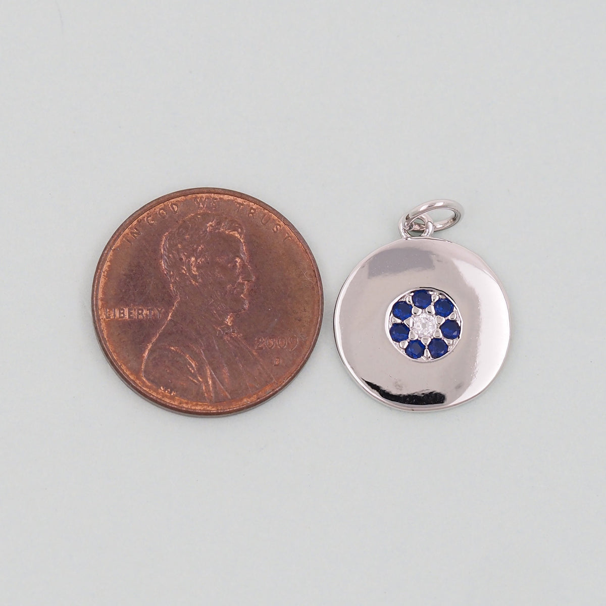 18K Gold Filled Evil Eye Charm Pendant for Jewelry Making