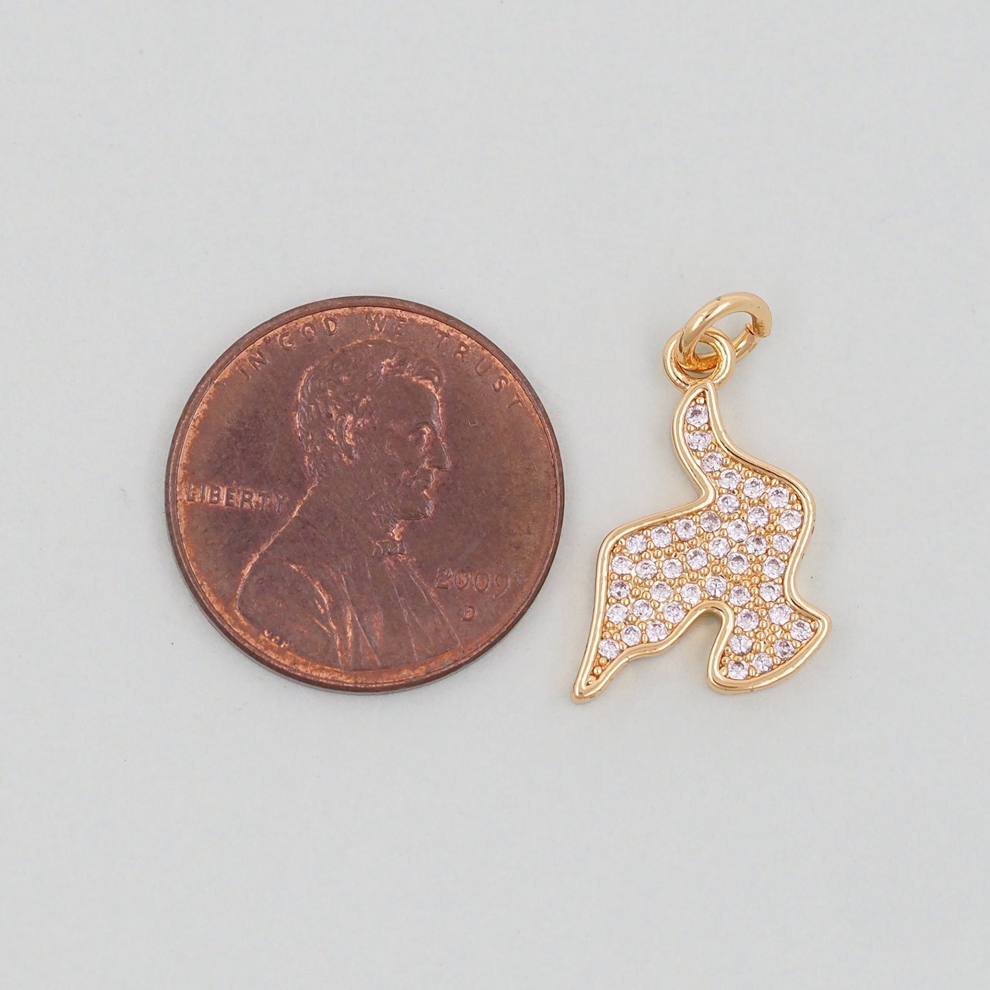 Gold Peace Charms,18K Gold Filled Pigeon Pendant,Pigeon Charm Bracelet Necklace for DIY Jewelry Making Supply