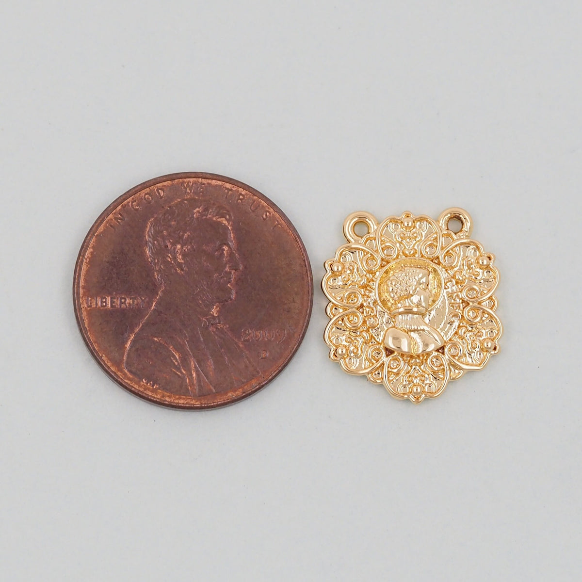 Gold Geometry Charms,18K Gold Filled Round Greece Coin Pendant,geometry Charm Bracelet Necklace for DIY Jewelry Making Supply