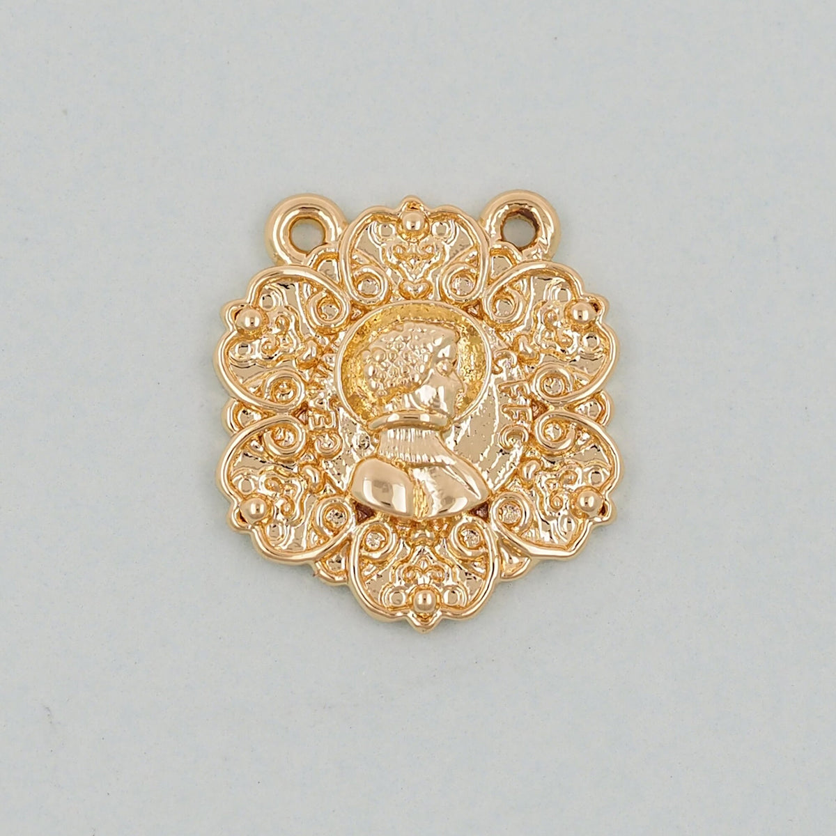 Gold Geometry Charms,18K Gold Filled Round Greece Coin Pendant,geometry Charm Bracelet Necklace for DIY Jewelry Making Supply