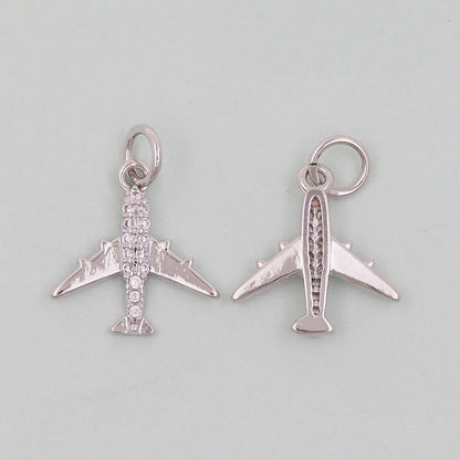 Silver airplane Charms,airplane Pendant,airplane Charm Bracelet Necklace for DIY Jewelry Making Supply