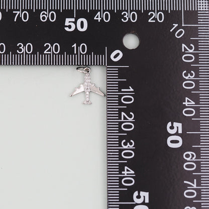 Silver airplane Charms,airplane Pendant,airplane Charm Bracelet Necklace for DIY Jewelry Making Supply