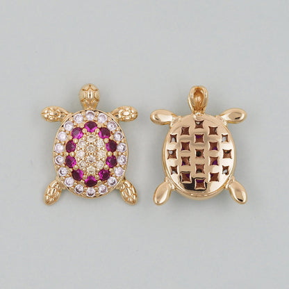 Gold turtle Charms,18K Gold Filled turtle Pendant,turtle Charm Bracelet Necklace for DIY Jewelry Making Supply