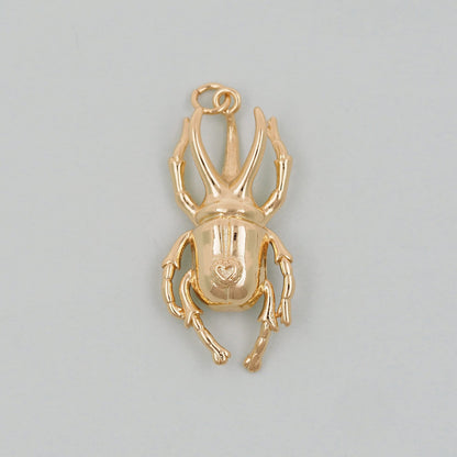 Gold beetle Charms,18K Gold Filled beetle Pendant,beetle Charm Bracelet Necklace for DIY Jewelry Making Supply