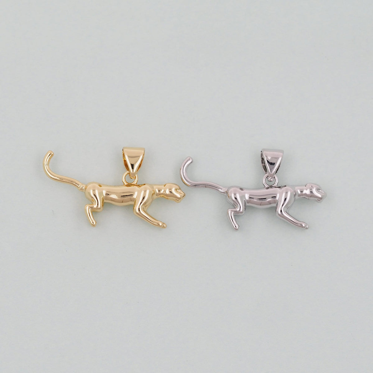 Gold leopard Charms,18K Gold Filled leopard Pendant,leopard Charm Bracelet Necklace for DIY Jewelry Making Supply