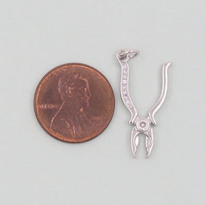 Gold Pliers Charms,18K Gold Filled pliers Pendant,pliers Charm Bracelet Necklace for DIY Jewelry Making Supply