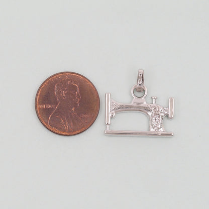Gold sewing machine Charms,18K Gold Filled sewing machine Pendant,sewing machine Charm Bracelet Necklace for DIY Jewelry Making Supply
