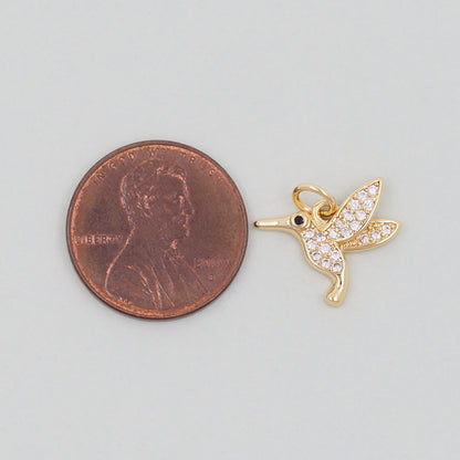 Gold Bird Charms,18K Gold Filled Bird Pendant,Silver Bird Charm Bracelet Necklace for DIY Jewelry Making Supply
