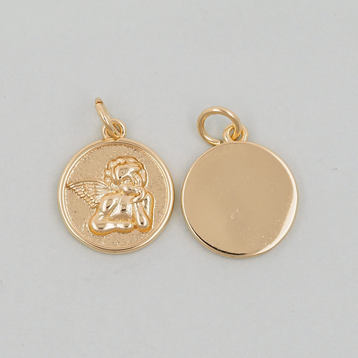 Gold Angel Charms,18K Gold Filled Angel Pendant,Angel Charm Bracelet Necklace for DIY Jewelry Making Supply