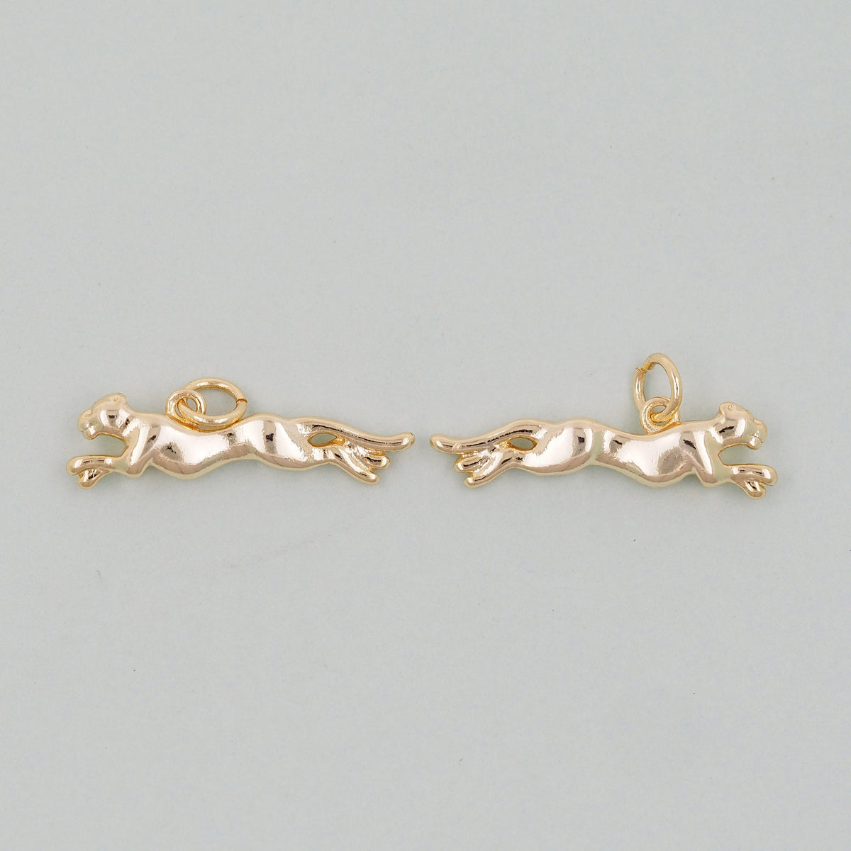 Gold leopard Charms,18K Gold Filled leopard Pendant,leopard Charm Bracelet Necklace for DIY Jewelry Making Supply