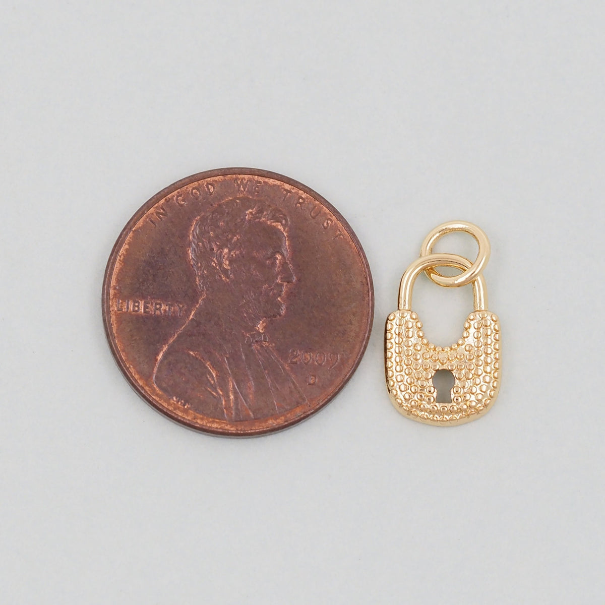 18K Gold Filled Key Charm Pendant for Jewelry Making