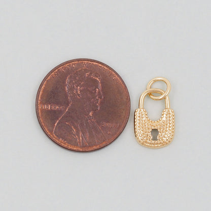 18K Gold Filled Key Charm Pendant for Jewelry Making