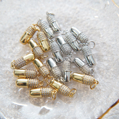 Gold capsule Charms,18K Gold Filled capsule Pendant,pill Charm Bracelet Necklace for DIY Jewelry Making Supply