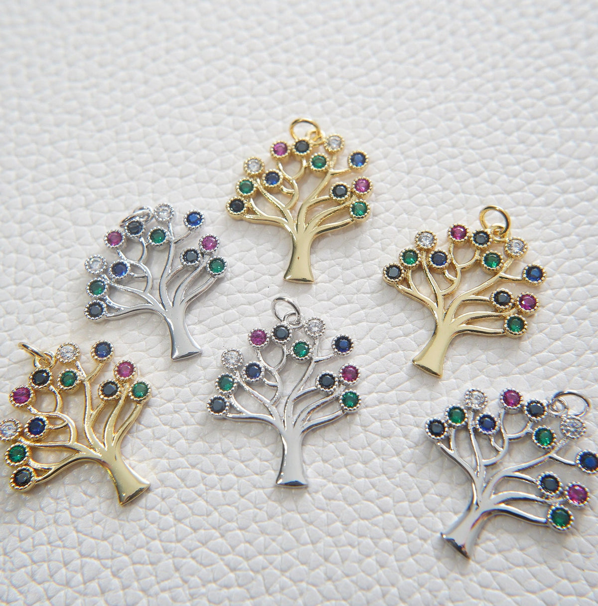 Gold tree of Life Charms,18K Gold Filled tree of Life Pendant,Silver tree of Life Charm Bracelet Necklace for DIY Jewelry Mak