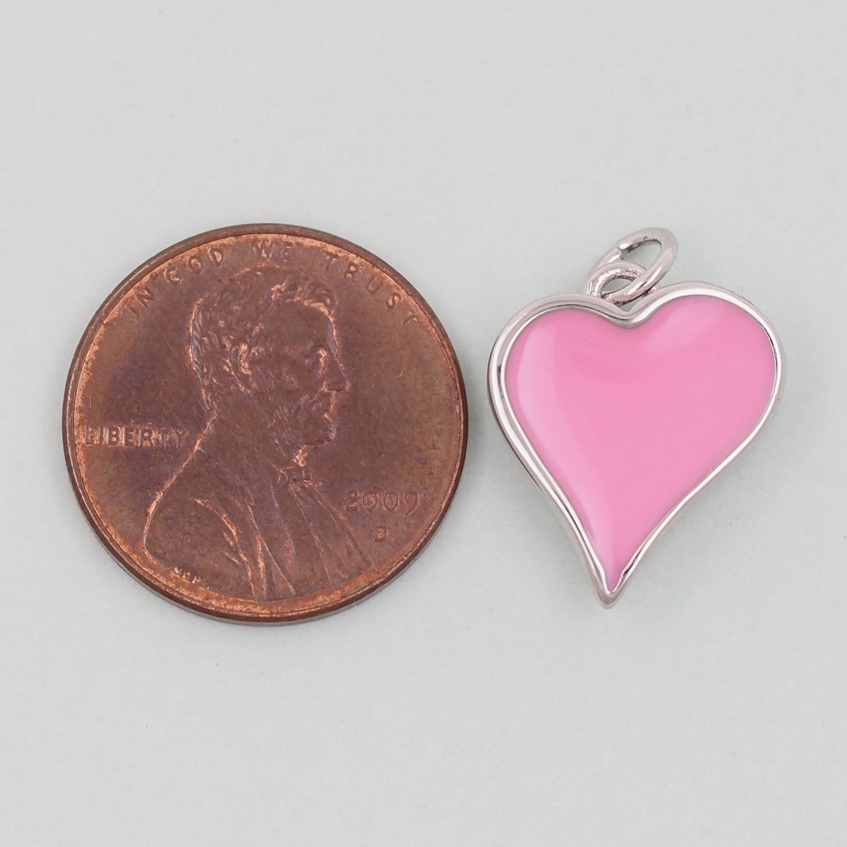 Gold Heart Charms,18K Gold Filled Heart Pendant,Enamel Heart Charm Bracelet Necklace for DIY Jewelry Making Supply