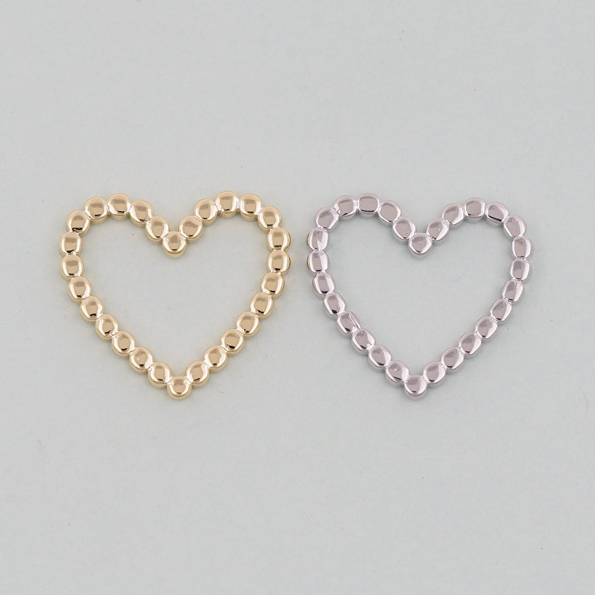 18K Gold Filled Heart Charm Pendant for Jewelry Making