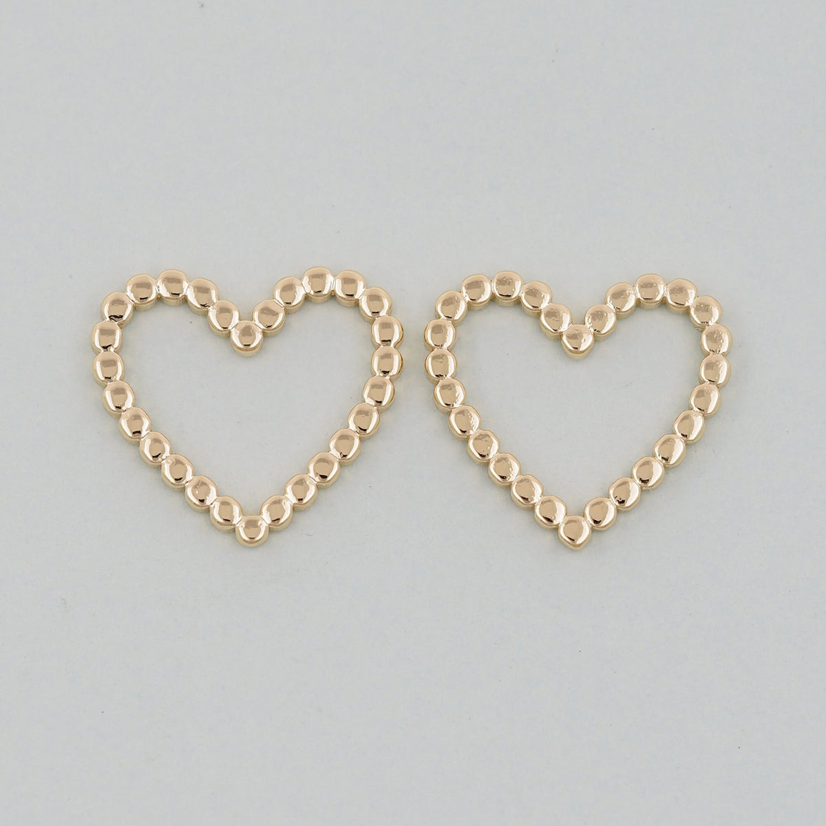 18K Gold Filled Heart Charm Pendant for Jewelry Making