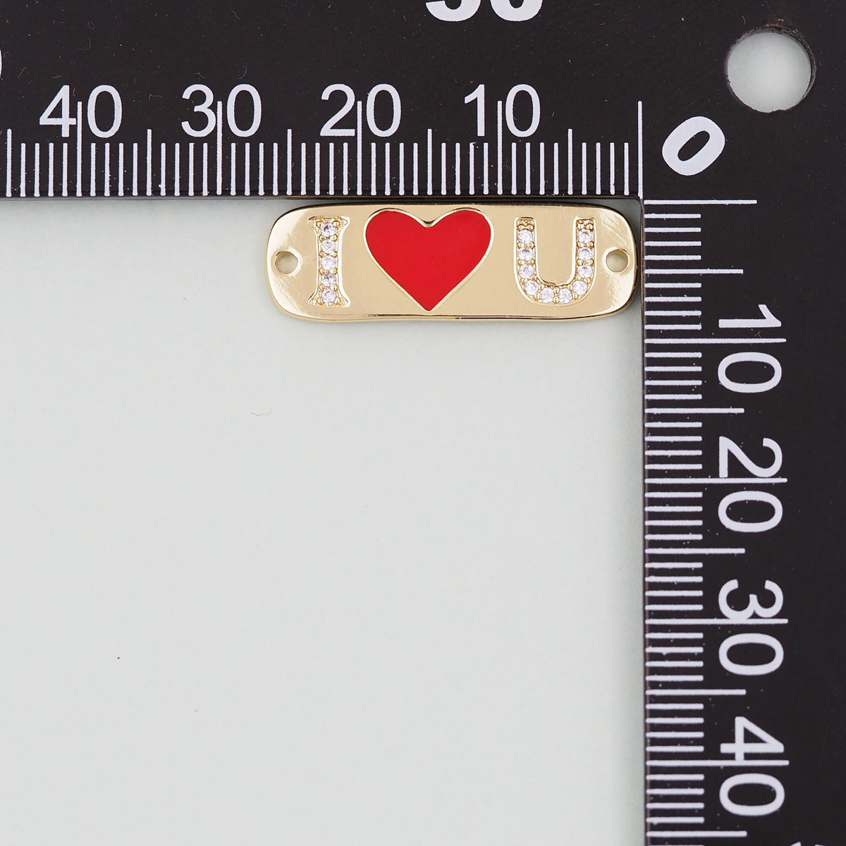 18K Gold Filled Enamel Heart Charm Pendant for Jewelry Making