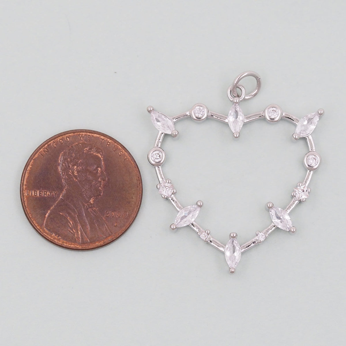 Gold Heart Charms,18K Gold Filled Heart Pendant,Heart Charm Bracelet Necklace for DIY Jewelry Making Supply