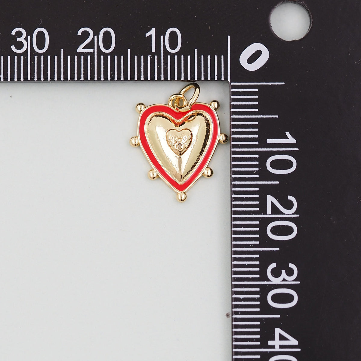 18K Gold Filled Heart Charm Pendant for Jewelry Making