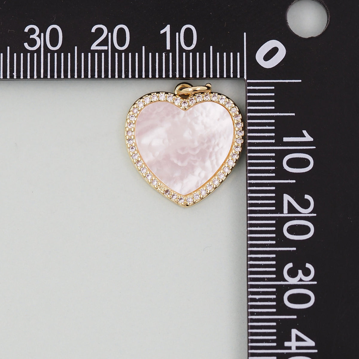 Gold Heart Charms,18K Gold Filled Heart Pendant,White Shell Heart Charm Bracelet Necklace for DIY Jewelry Making Supply