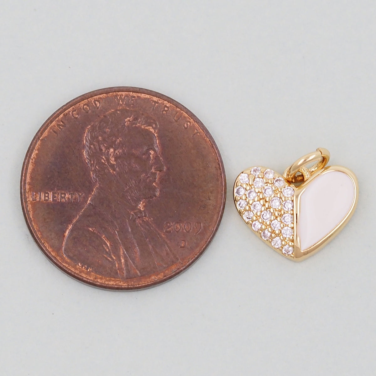 Gold Heart Charms,18K Gold Filled Enamel Heart Pendant,Heart Charm Bracelet Necklace for DIY Jewelry Making Supply
