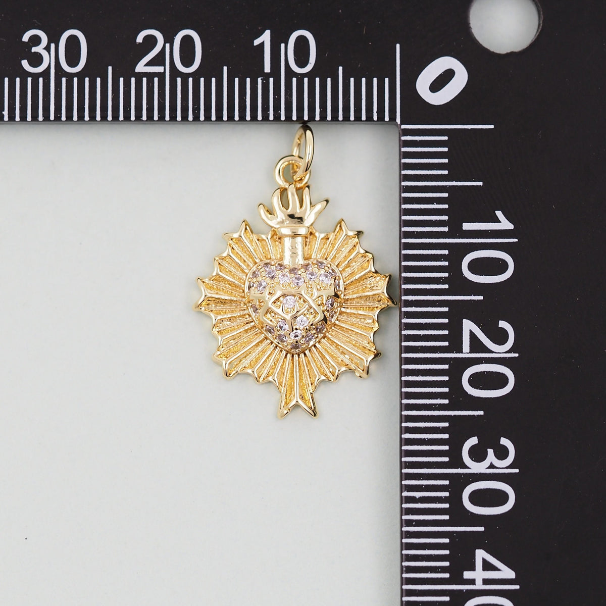 18K Gold Filled Heart Charm Pendant for Jewelry Making