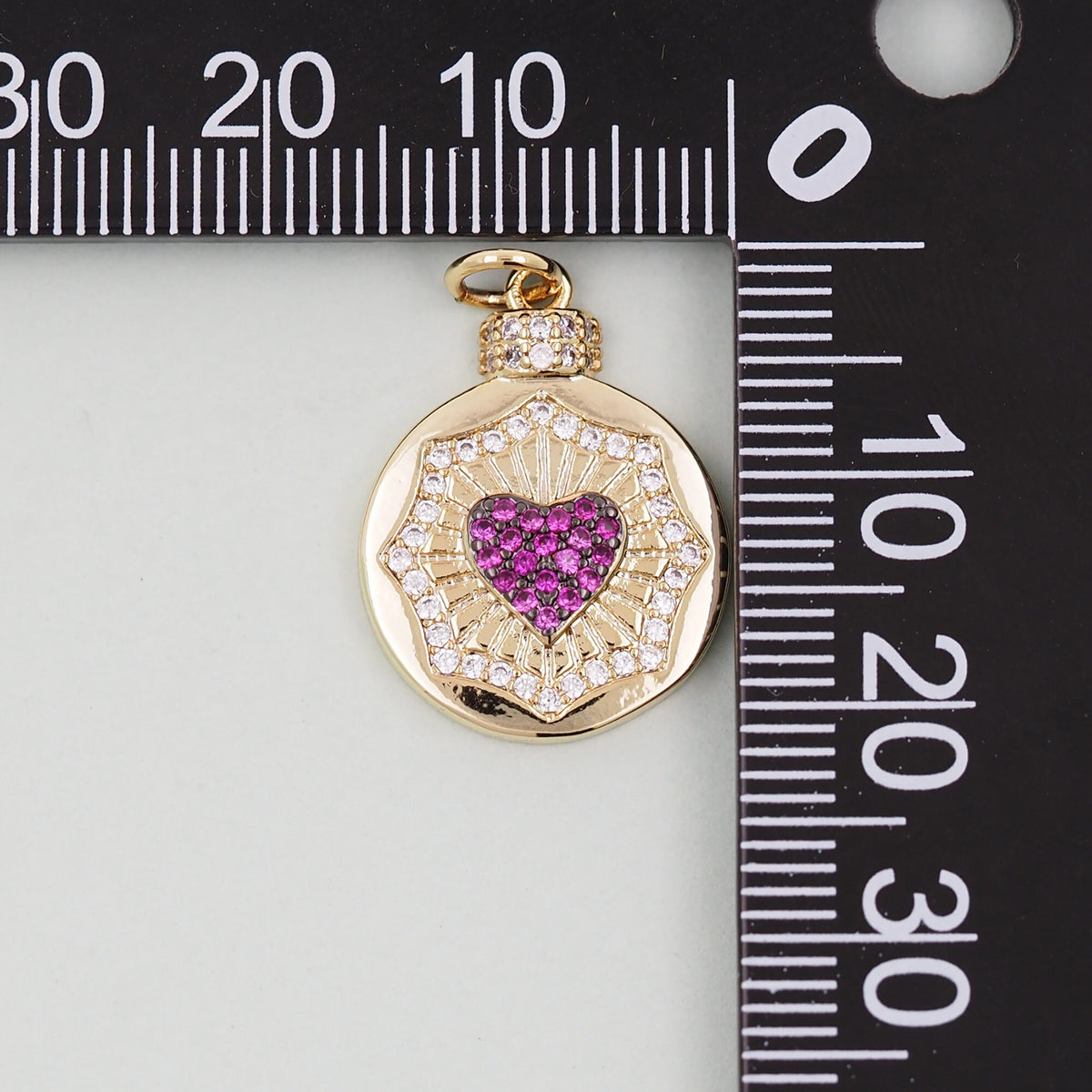 18K Gold Filled Heart Charm Pendant for Jewelry Making