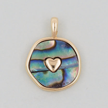 Gold Heart Charms,18K Gold Filled Heart Pendant,Heart Charm Bracelet Necklace for DIY Jewelry Making Supply