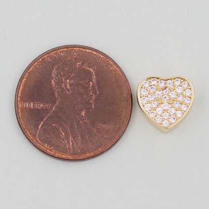 18K Gold Filled Heart Jewelry Beads for Jewelry Making