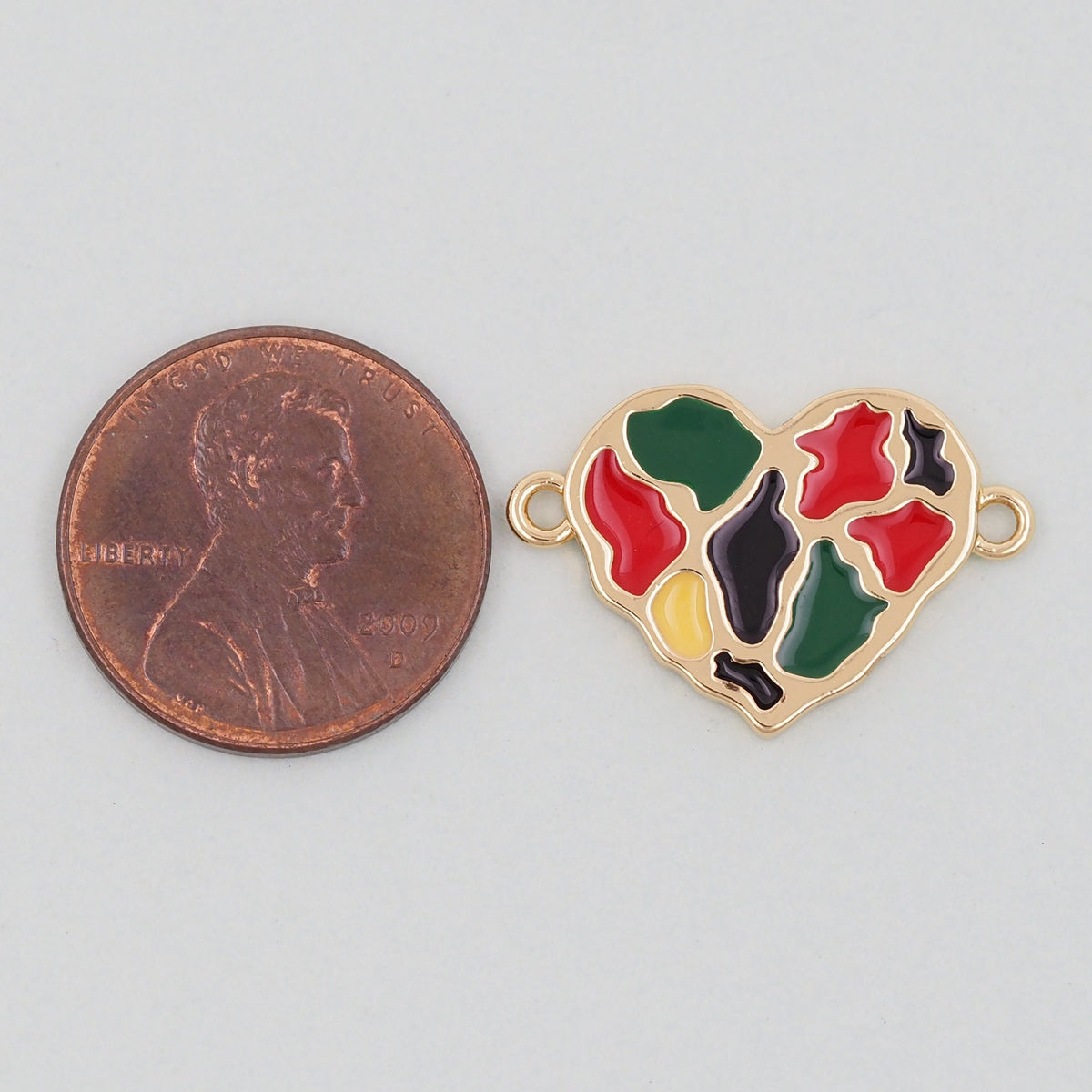 18K Gold Filled Heart Charm Pendant for Jewelry Making