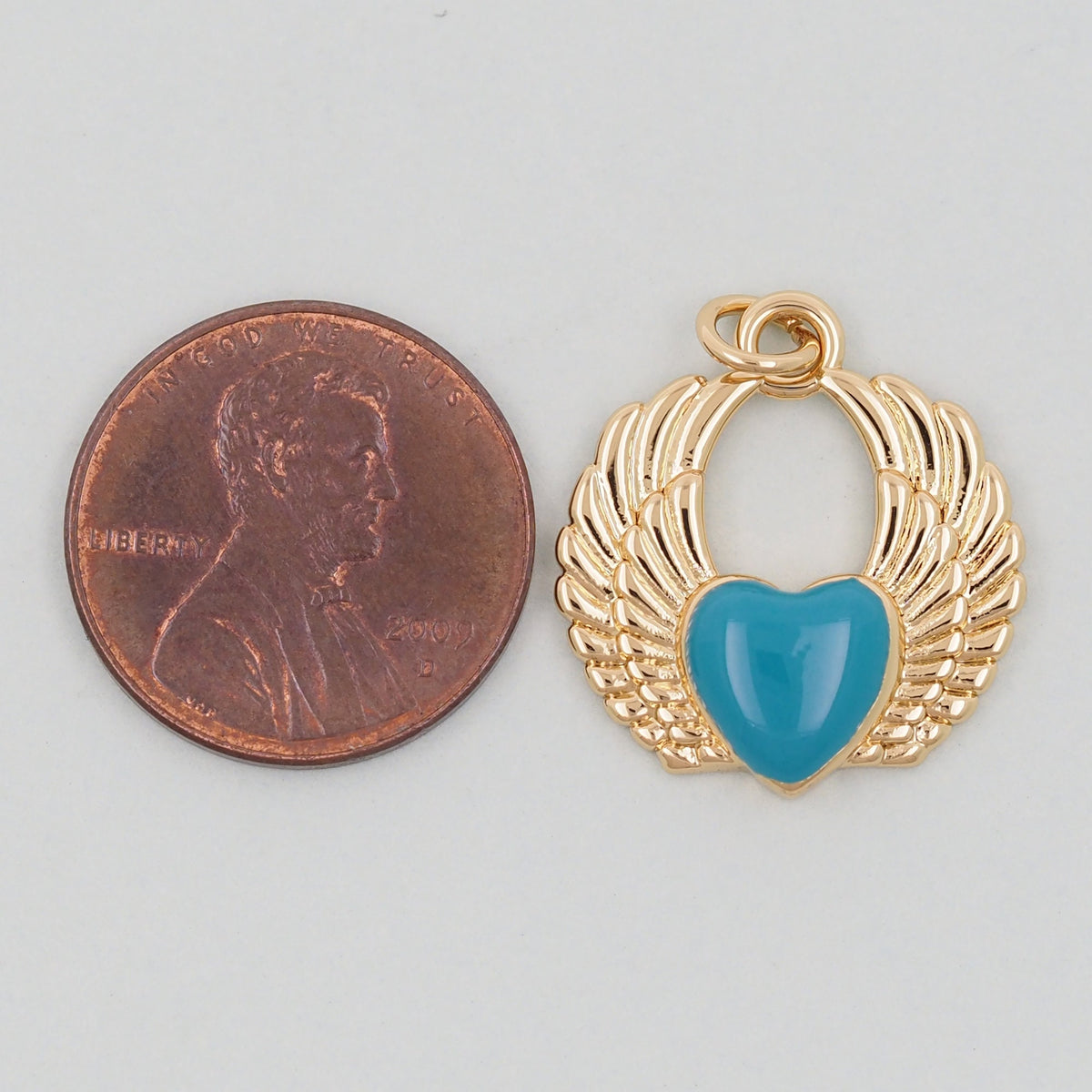 18K Gold Filled Heart Charm Pendant for Jewelry Making